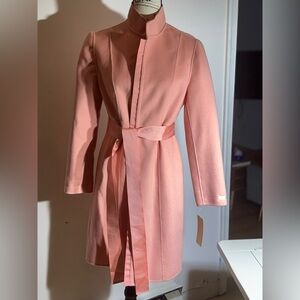 Elegant Wool Pink Women's Jacket- Handmade